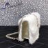 Valentino Rockstud Fur Bag 21cm white 